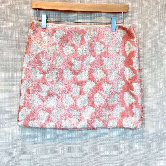 Banana Republic Sequins Mini Skirt Eclectic Wispy Pink Powder Pink and C… - Picture 1 of 12